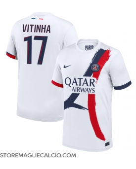 Paris Saint-Germain Vitinha #17 Maglia Gara Trasferta Repliche 2024-25